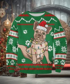 Bulldog Green Christmas Sweatshirt Christmas Ugly Sweater