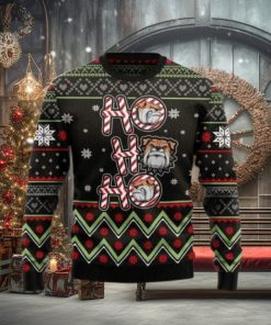 Bulldog Ho Ho Ho Ugly Christmas Sweater 3D Gift Christmas Funny