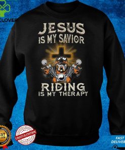 Bulldog Jesus Is My Savior Riding Is My Therapy Shirt Gift