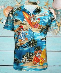 Bulldog On The Beach Hawaiian Shirts Pawsome Parents Hawaiian Shirt