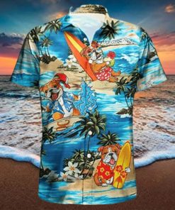 Bulldog On The Beach Hawaiian Shirts Pawsome Parents Hawaiian Shirt