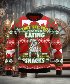 Bulldog Snacks Ugly Christmas Sweater Best Gift For Men And Women