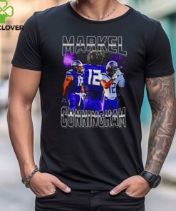 Bulldog football Markel Cunningham 12 pose shirt