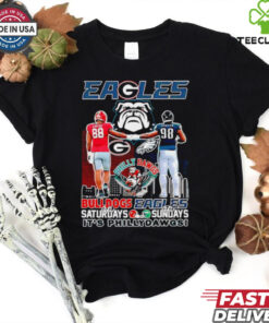 Bulldogs On Saturdays Eagles On Sundays It’s Phillydawgs city skyline shirt