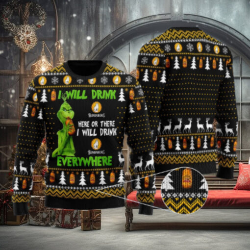 Bundaberg Grinch Will Drink Everywhere Ugly Sweater