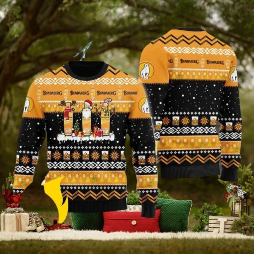 Bundaberg Santa Reindeer Snowflake Christmas Ugly Sweater 3D