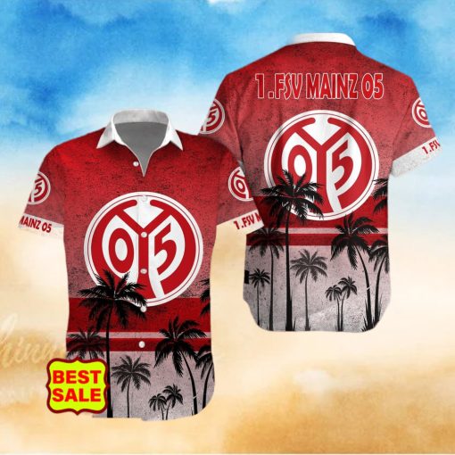 Bundesliga Fans 1 FSV Mainz 05 Logo Hawaiian Shirt And Short Men Women Set