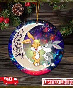 Bunny Couple Love You To The Moon Galaxy Perfect Gift For Holiday Christmas Gift Tree Decorations Ornament