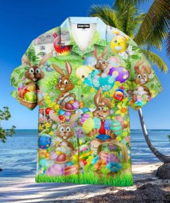 Bunny Enjoy Easter Day Aloha Hawaiian Shirts For Men And Women