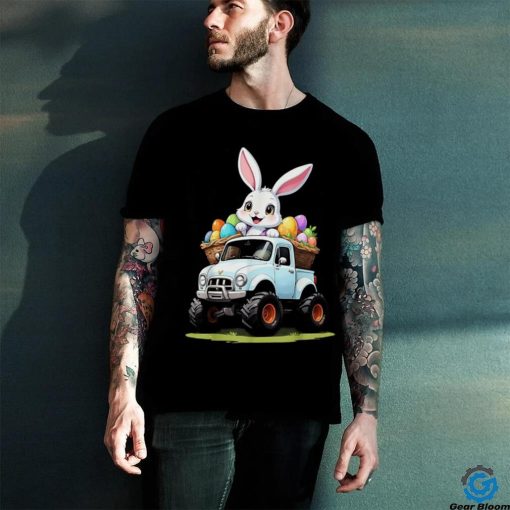 Bunny happy easter monster truck boys girls eggs toddler t hoodie, sweater, longsleeve, shirt v-neck, t-shirt