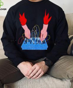 Burning Hand analog synth art shirt