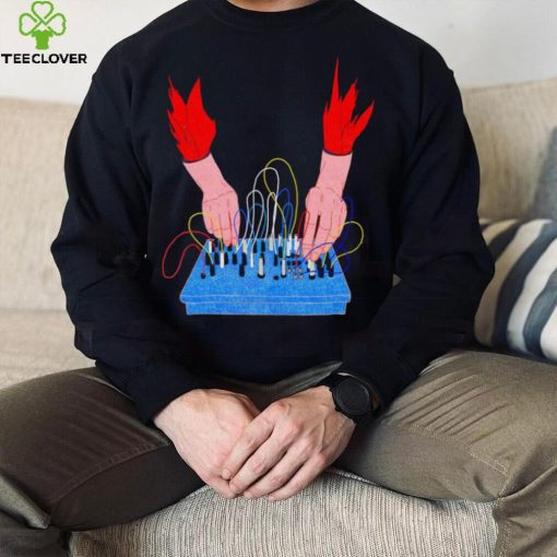 Burning Hand analog synth art hoodie, sweater, longsleeve, shirt v-neck, t-shirt