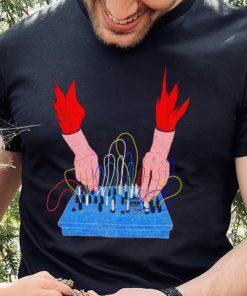 Burning Hand analog synth art hoodie, sweater, longsleeve, shirt v-neck, t-shirt