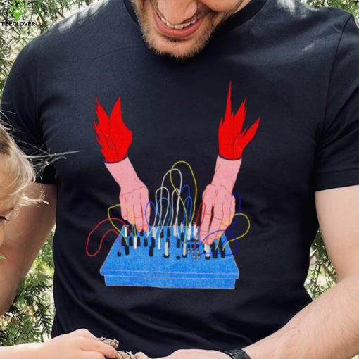 Burning Hand analog synth art hoodie, sweater, longsleeve, shirt v-neck, t-shirt