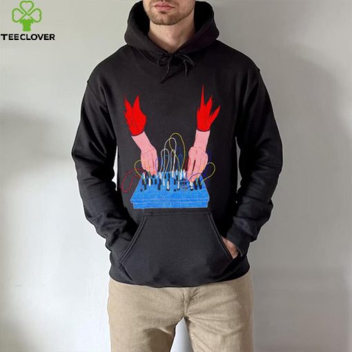 Burning Hand analog synth art hoodie, sweater, longsleeve, shirt v-neck, t-shirt