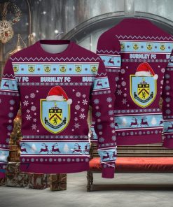 Burnley F.C Efl Logo Team Design Ugly Christmas Sweater For Fans Gift Unisex Sweatshirt