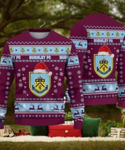 Burnley F.C Efl Logo Team Design Ugly Christmas Sweater For Fans Gift Unisex Sweatshirt