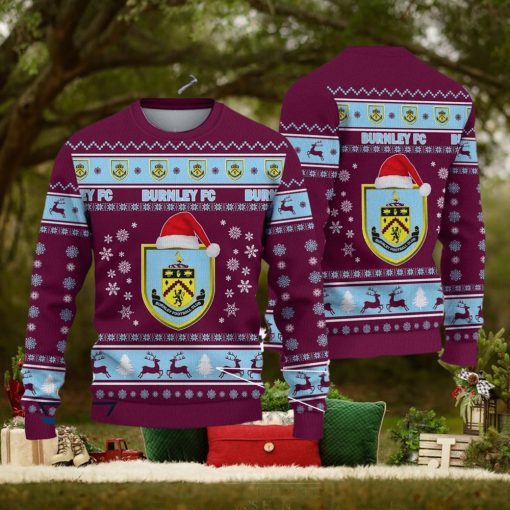 Burnley F.C Efl Logo Team Design Ugly Christmas Sweater For Fans Gift Unisex Sweatshirt