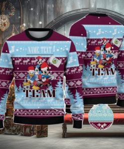 Burnley FC Disney Team Custom Name Ugly Christmas Sweater