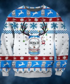 Busch Beer Deer Horn Ugly Christmas Sweater, Faux Wool Sweater, Gifts For Beer Lovers, International Beer Day, Best Christmas Gifts For 2022 – Prinvity
