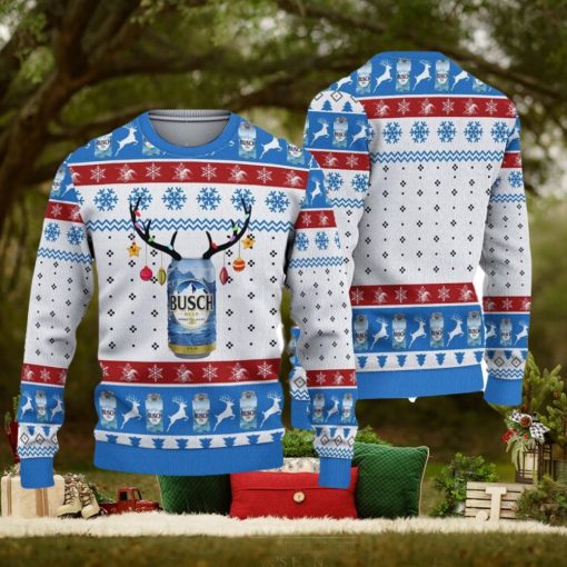 Busch Blue Beer Ugly Knitted Christmas Sweater