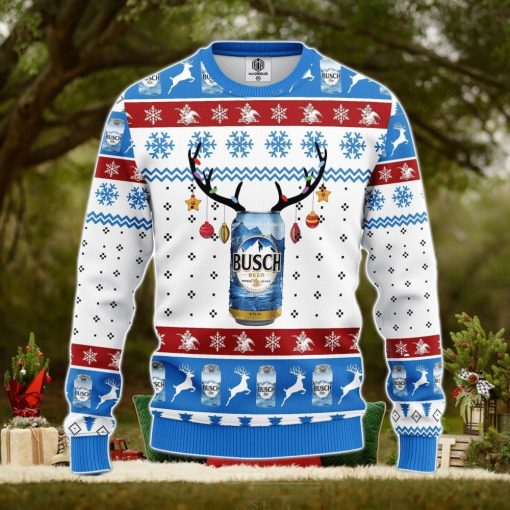 Busch Blue White Ugly Christmas Sweater Amazing Gift Men And Women Christmas Gift