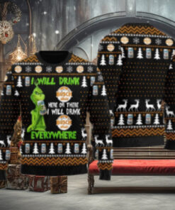 Busch Latte Grinch Will Drink Everywhere Ugly Sweater