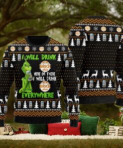 Busch Latte Grinch Will Drink Everywhere Ugly Sweater