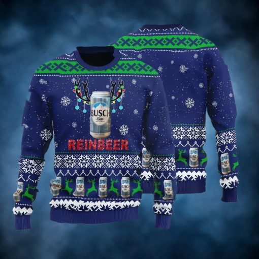 Busch Latte Reinbeer Ugly Christmas Sweater, Faux Wool Sweater, Gifts For Beer Lovers, International Beer Day, Best Christmas Gifts For 2022 – Prinvity