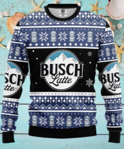 Busch Latte Ugly Sweater For Christmas Holiday
