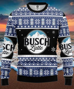 Busch Latte Ugly Sweater For Christmas Holiday