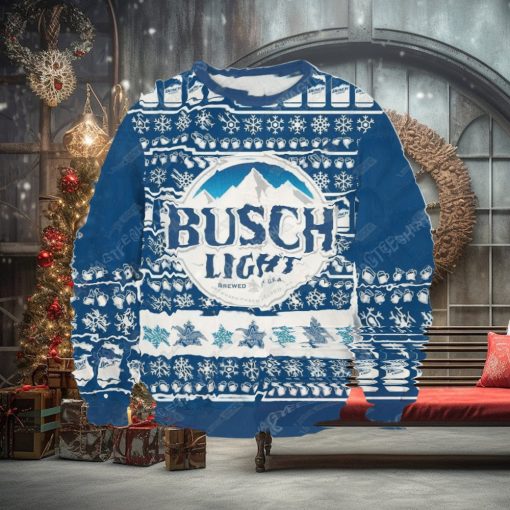 Busch Light Beer Ugly Christmas Wool Knitted Sweater