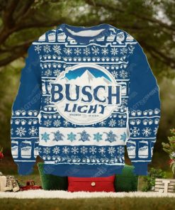 Busch Light Beer Ugly Christmas Wool Knitted Sweater