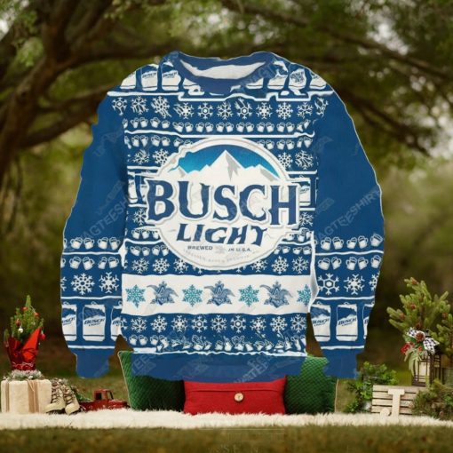 Busch Light Beer Ugly Christmas Wool Knitted Sweater