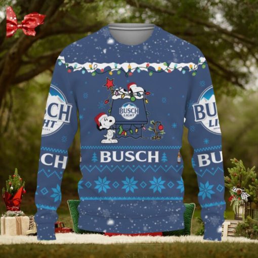 Busch Light Beers American Whiskey Beers Merry Christmas Snoopy House Cute Ugly Xmas Sweater AOP