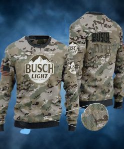 Busch Light Camo Ugly Christmas Sweater Beer Lovers Gifts