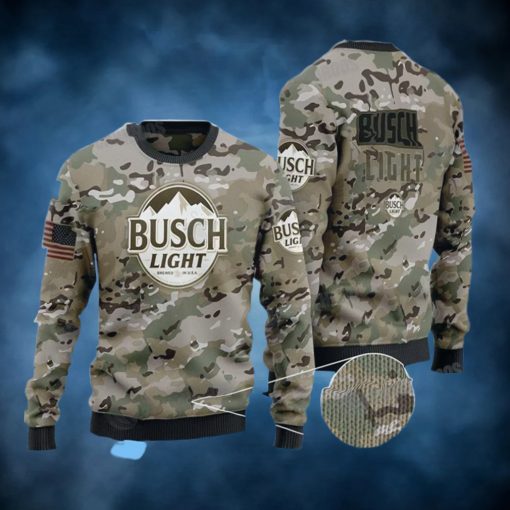 Busch Light Camo Ugly Christmas Sweater Beer Lovers Gifts