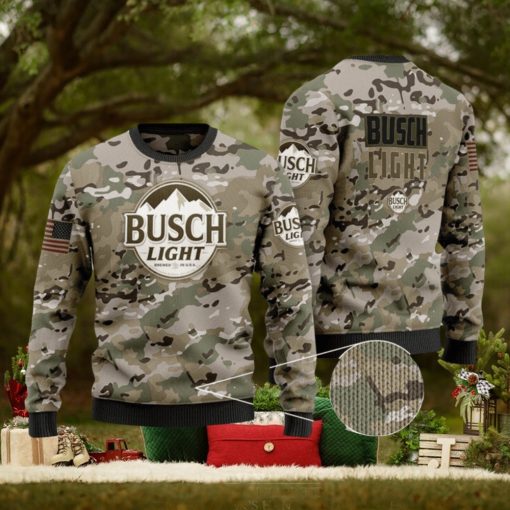 Busch Light Camo Ugly Christmas Sweater, Merry Ugly Christmas Sweater, Christmas Gift Apparel