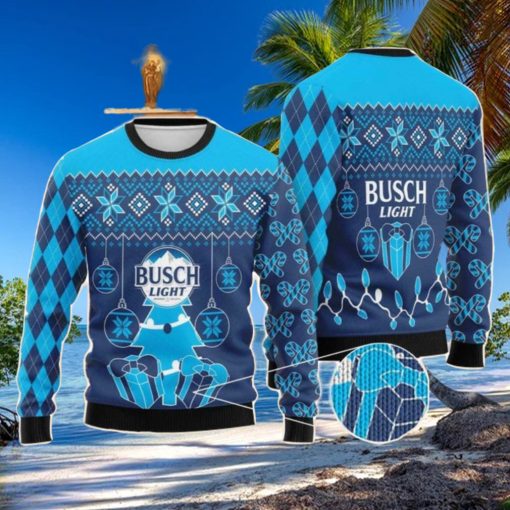 Busch Light Christmas Tree Snowflake Ugly Christmas Sweater Christmas Holiday Gift