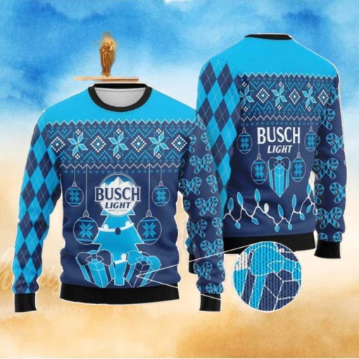 Busch Light Christmas Tree Snowflake Ugly Christmas Sweater Christmas Holiday Gift