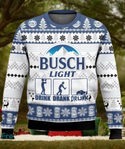 Busch Light Drunk All Over Printed Ugly Christmas Sweater 2023 Christmas Gift Ideas Holiday Gift