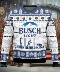 Busch Light Drunk All Over Printed Ugly Christmas Sweater 2023 Christmas Gift Ideas Holiday Gift