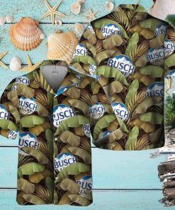 Busch Light Hawaiian Shirt Banana Leaves Beach Lovers Gift