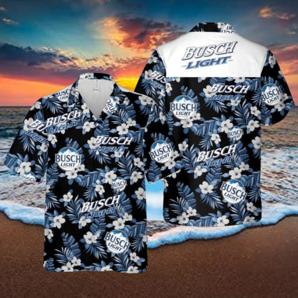 Busch Light Hawaiian Shirt Blue Floral Gift For Summer Holiday Busch Light Hawaiian Shirt Blue Floral Gift For Summer Holiday