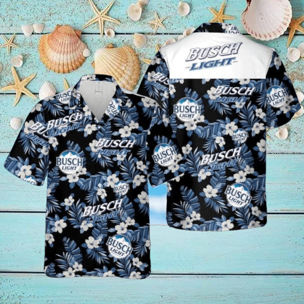 Busch Light Hawaiian Shirt Blue Floral Gift For Summer Holiday Busch Light Hawaiian Shirt Blue Floral Gift For Summer Holiday