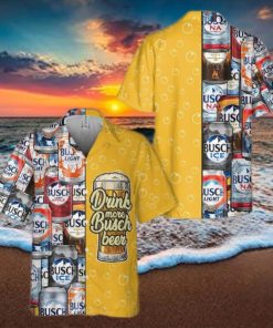 Busch Light Hawaiian Shirt Cool Drink More Busch Beer
