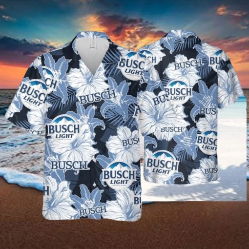 Busch Light Hawaiian Shirt Flower Pattern Beach Gift For Friend