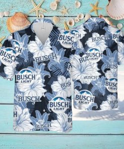 Busch Light Hawaiian Shirt Flower Pattern Beach Gift For Friend