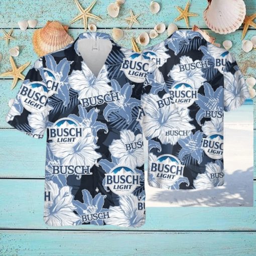 Busch Light Hawaiian Shirt Flower Pattern Beach Gift For Friend