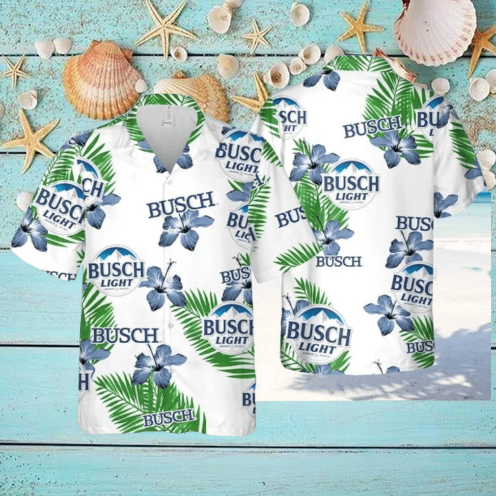 Busch Light Hawaiian Shirt Hibiscus Flower Pattern Busch Light Hawaiian Shirt Hibiscus Flower Pattern